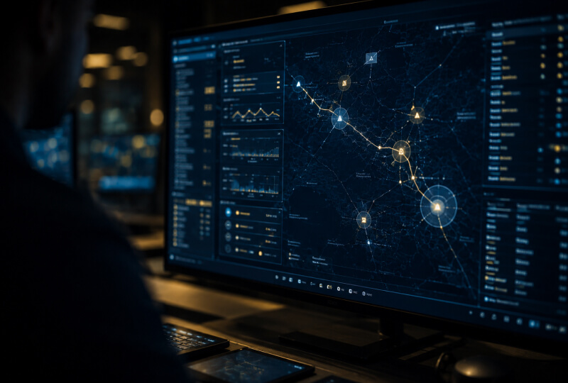 Real-time tracking interface used in personnel extraction and security evacuation operations
